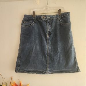 Nine West EUC Sz 14 Blue Denim 5 Pockets Skirt